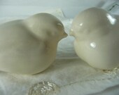 Ceramic Love Birds CakeTopper - white