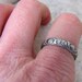Floral Pattern Ring Silver Band Antiqued Bouquet