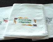Embroidered Dish Towel - Is Carrot Cake a Vegetable