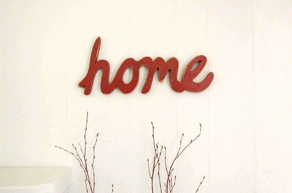 home signs primitives country decor wood sign wall rustic Corona Red - you choose