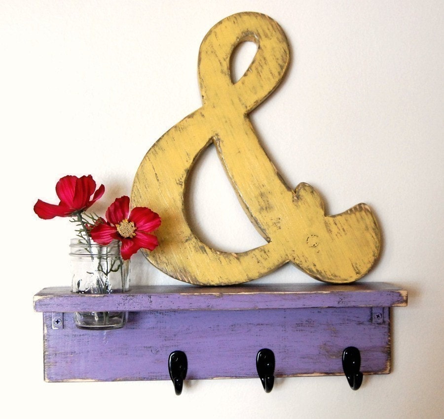 Photo prop Wedding sign - ampersand sign - wall art - vintage style sign cottage decor