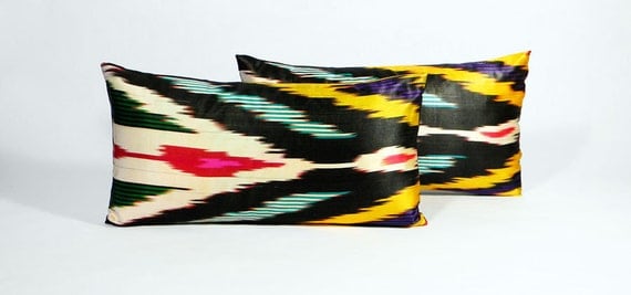 Reserved Listing for CLAUMATT Vintage Ikat Pillow - Three - 10 x 18