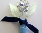 RESERVED PAIR:  Vintage Jewelry Corsage Boutonniere, Wrist Corsage