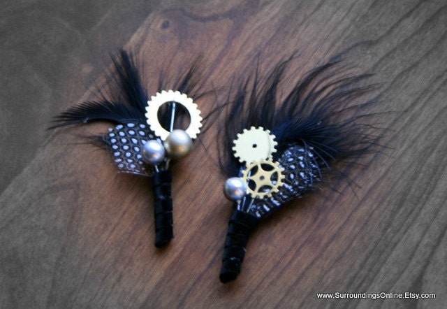 Dotty for You - Gear and Sprocket Dot Boutonniere