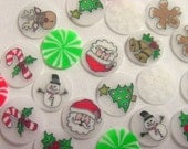 20 SLICES Christmas Mix Set Fimo Nail Art