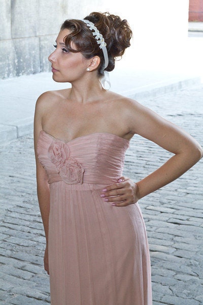 Adelaide Vintage Bow and Silk Ribbon Headband