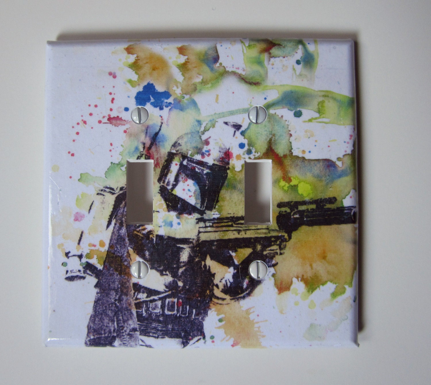Boba Fett Star Wars Decorative Double Light Switch Plate Cover