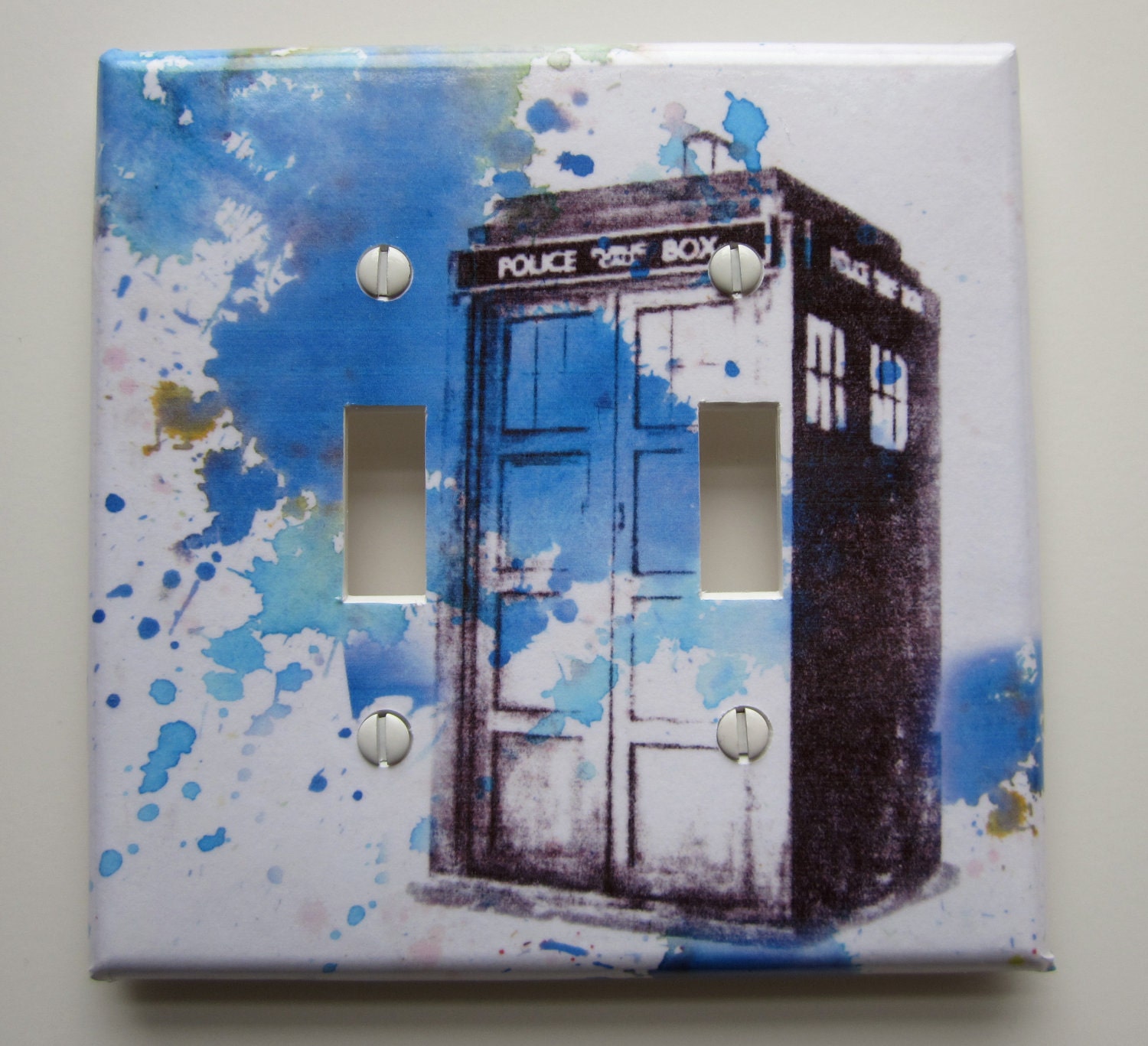 Doctor Who Tardis Decorative Double Light Switch Plate Cover
