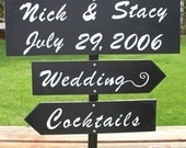 Custom Wedding Directional Signs on 4ft Stake