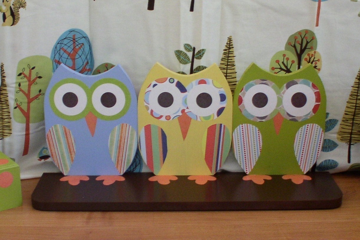 Wooden Owl Shelf