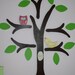 Wooden Tree with 2 owls 2 birds and 10 leaves real wood personalized wall decor