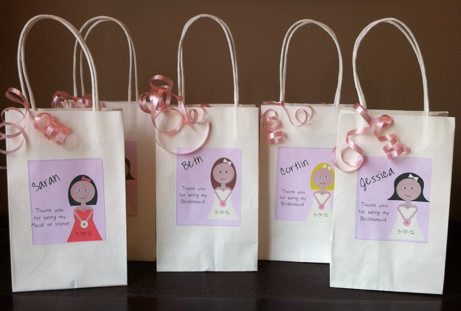 Custom listing for Courtney Personalized Thank you for being my bridesmaid gift bag