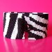 RESERVED FOR JOAN  -  Zebra Design Peyote Beaded Cuff Bracelet  FREE SHIPPING