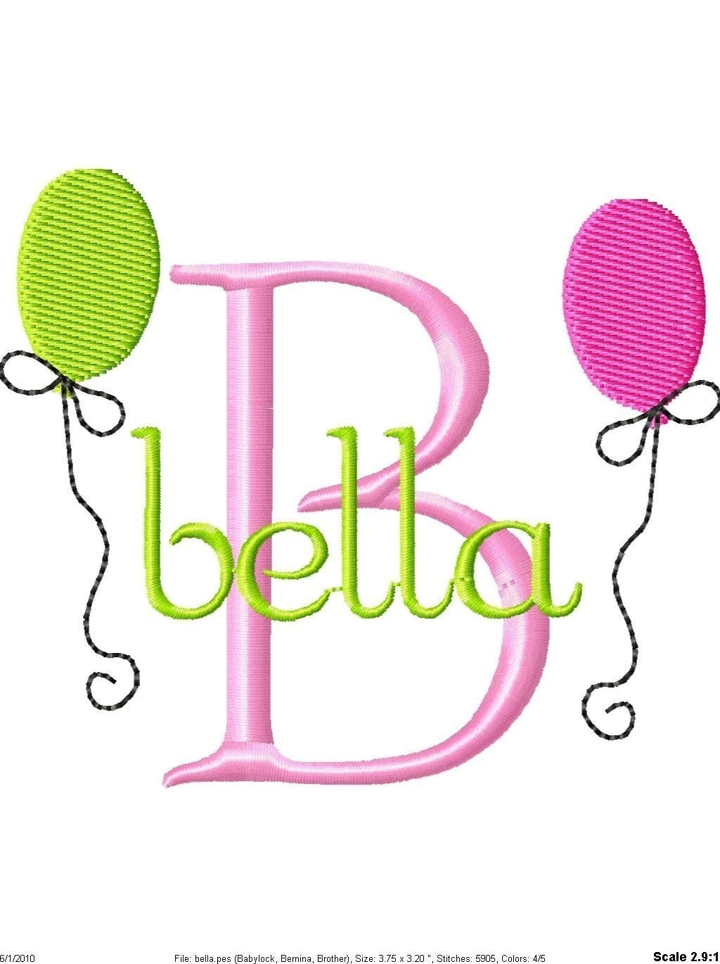 Party Balloons Frame Machine Embroidery Design