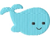 Whale 2 Machine Embroidery Design Mini