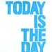 PRINT - Today is the day BLUE LINOCUT poster 8x10 letterpress typography poster