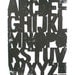 LINOCUT PRINT - Alphabet BLACK letterpress print 8x10