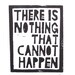 LINOCUT PRINT - There is nothing BLACK letterpress typography poster 8x10