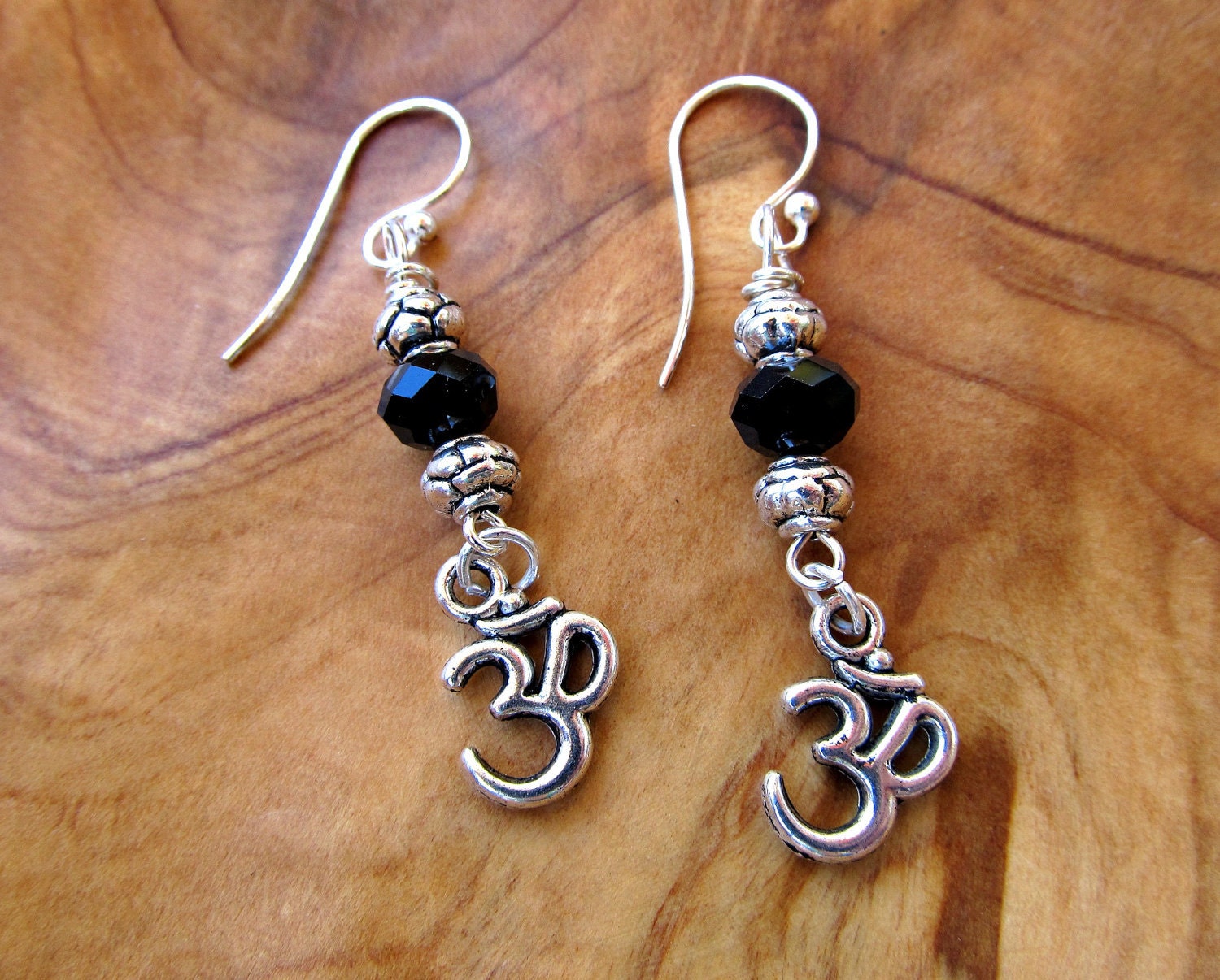 Om Yoga Namaste Earrings - Buddha, Buddhism, Zen, Spiritual, Yoga, Yoga Jewelry