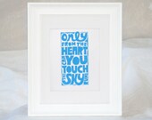 RUMI Love Art  Poetry Raw Art Letterpress Print