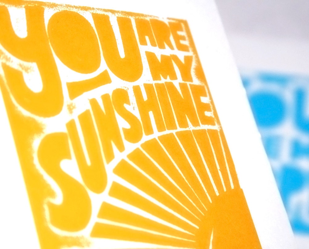 SUNSHINE Kitchen ARt Typography Baby Nursery Art Print You are my Sunshine Posters and Prints, Wall Art, Home Decor, Nursery Art Print