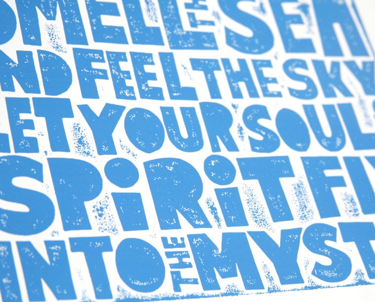VAN MORRISON Inspired Into The Mystic Music Poster