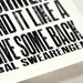 DEADWOOD HBO Al Swearengen Philosophy Quote Poster Typography Pain or Damage don't end the world MATURE