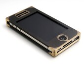 EXO15 iPhone 4S Case in Solid Brass and Black Composite