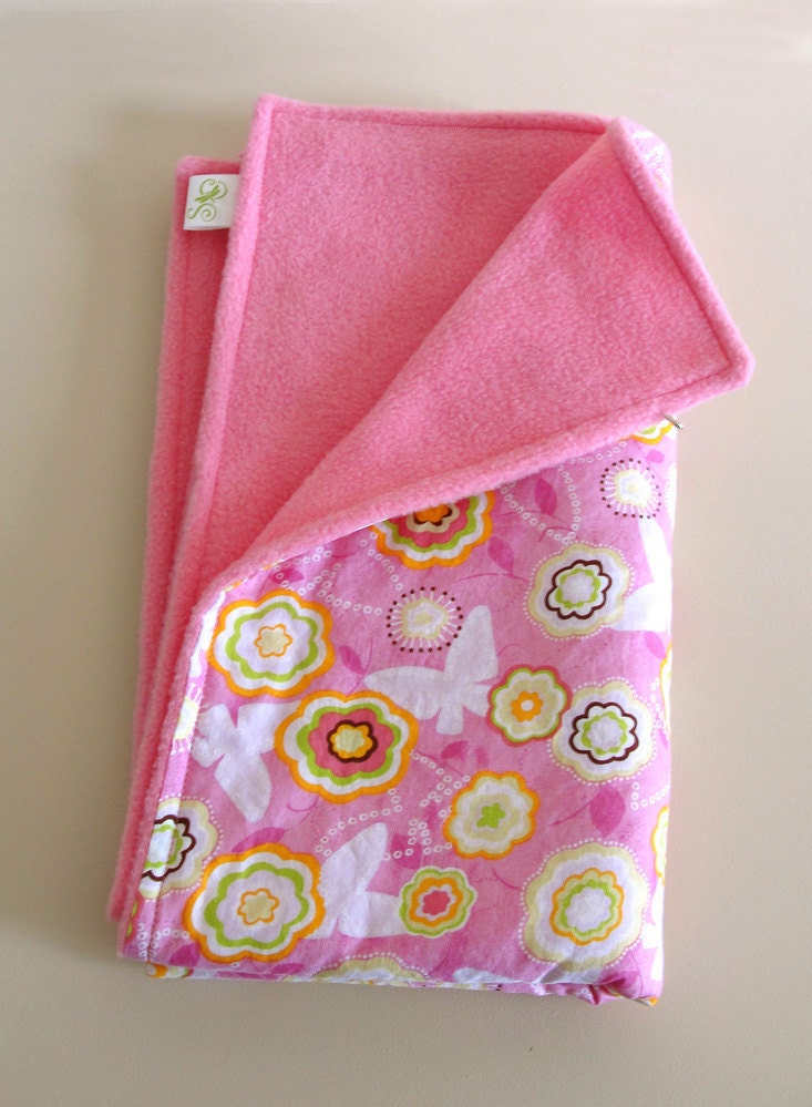 Gorgeous Pink Flower & Butterflies Blanket