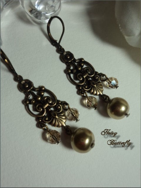 VENICE AT IT'S Best - Gold Glass Pearls/Ornate Brass