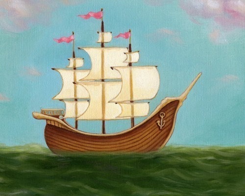 nautical art - Ladyship print on premium matte by Marisol Spoon