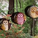 Owl Art button pack Woodland owls - Three Little Owls pin pack - pin back buttons by Marisol Spoon