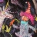 Colorful Sparkly Felted Girl & Unicorn in the Forest of Forever Rug
