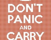 Don't Panic and Carry a Towel Counted Cross Stitch Pattern Easy PDF