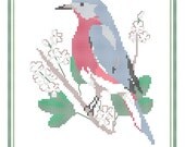 Missouri State Bird, Flower and Motto Counted Cross Stitch Pattern PDF