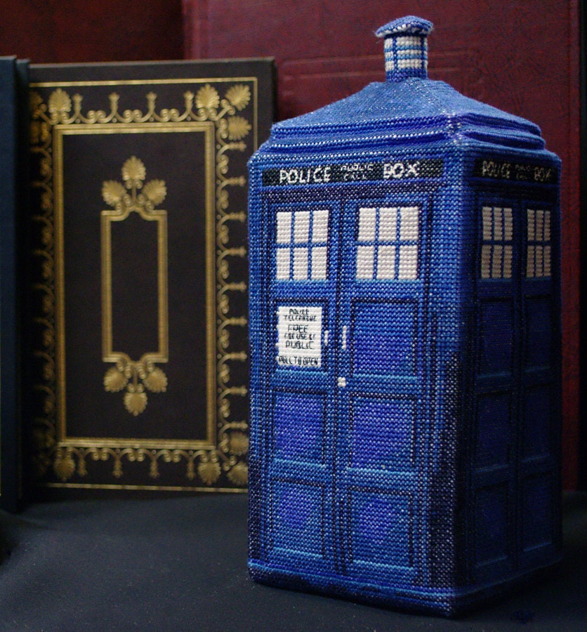 Tardis in 3D Cross Stitch/Plush Pattern PDF