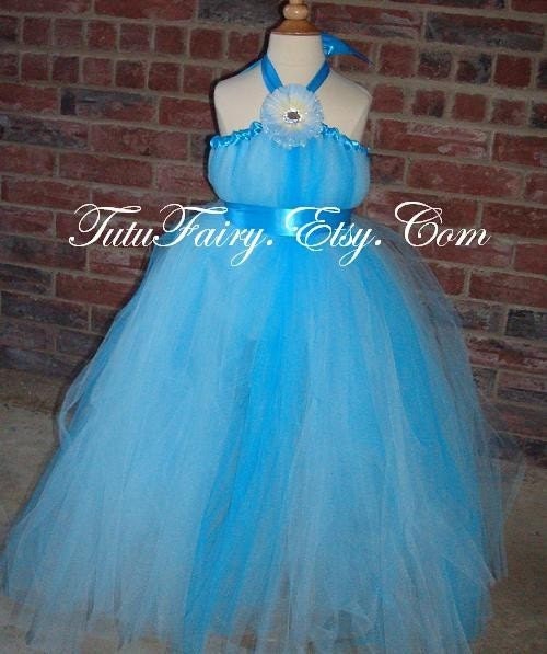 Watery Blue Tutu Dress.... Sizes NB-5t.... 3 Piece Set.