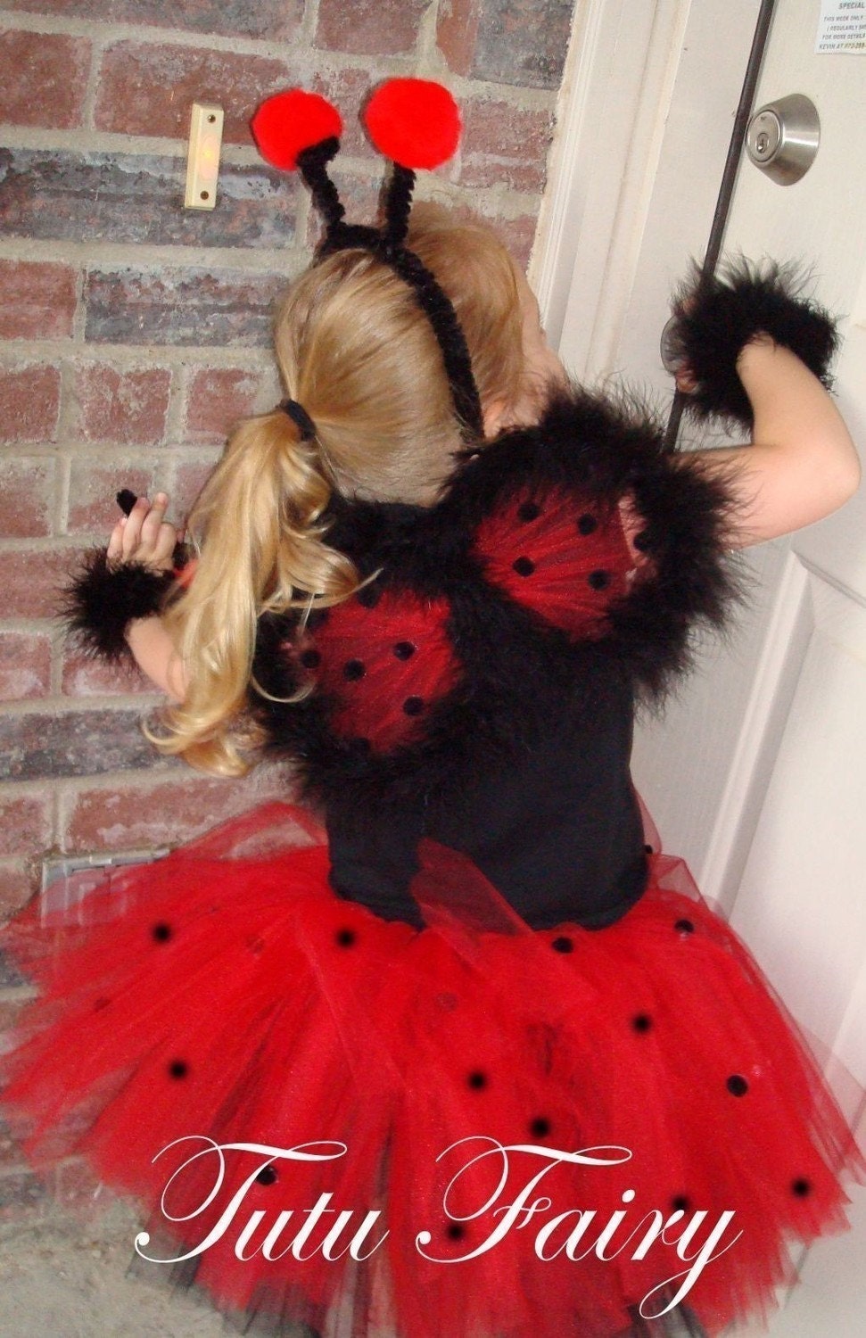 Ladybug Tutu Costume. Newborn-5t. 3 piece set.