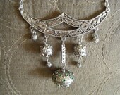 SALE...Vintage Fantastic Made in Morocco Silver Necklace - broochonmyback59