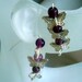 Czech Glass and Silver butterflies Earrings