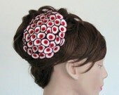 Fascinator royal hats, weddings head piece, bridal headpiece, millinery, red cocktail hat, handmade OOAK Cells Bespoke Millinery Art