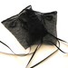 Black Fingerless Gloves Made of Light Stretcy Tulle: Ribbon Accented. Handmade