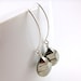 Pyrite Earrings in Sterling Silver, Gemstone Dangle Earrings, Glam Rock, aubepine