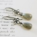 Labradorite Clover Earrings in Oxidized Sterling Silver, Gemstone Dangle Earrings, Handmade, aubepine