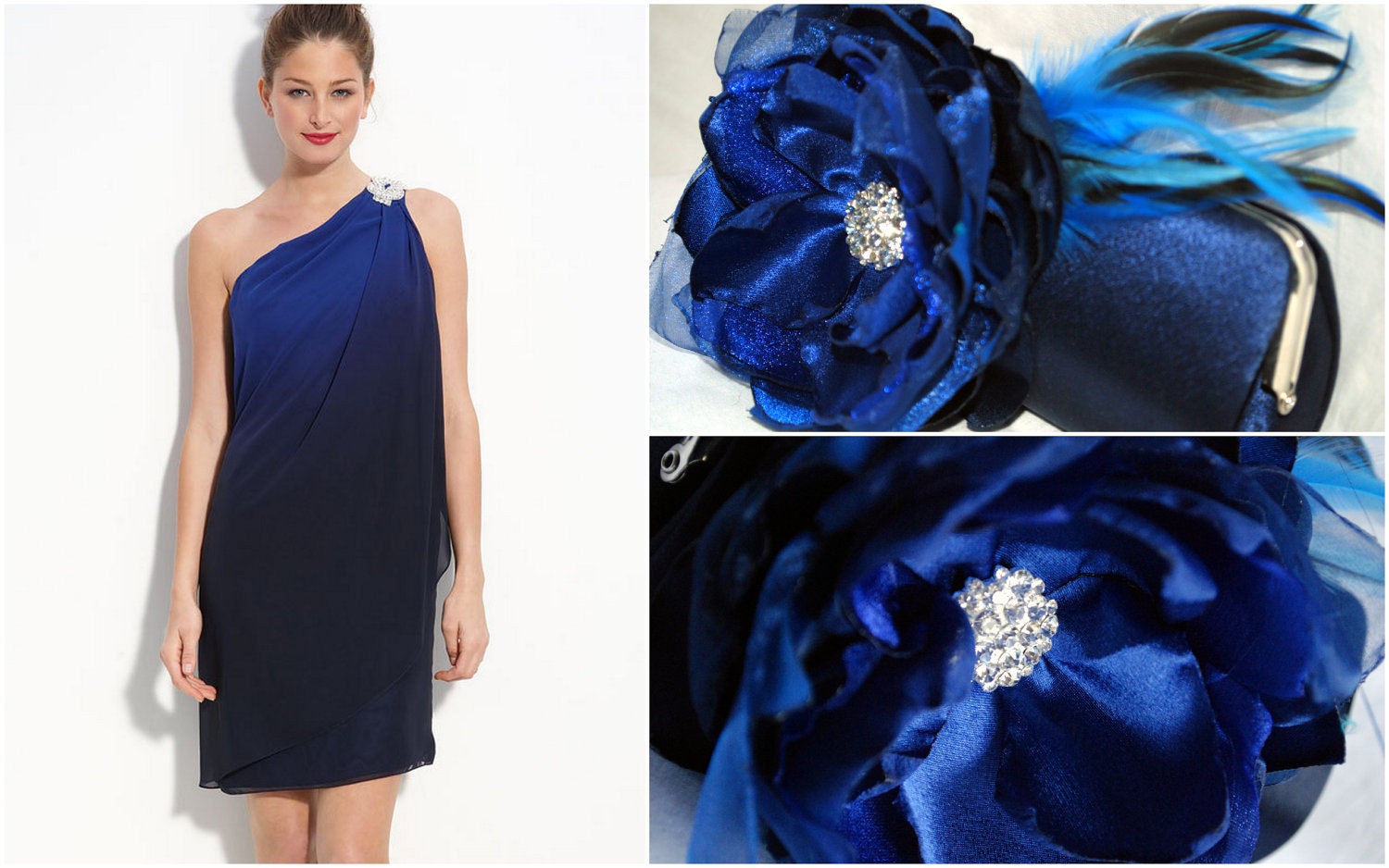 Bridesmaid Clutch - Bridesmaid Clutches - Bridesmaid Gift Idea - Formal Clutch Handbag - Navy Blue Custom Clutch