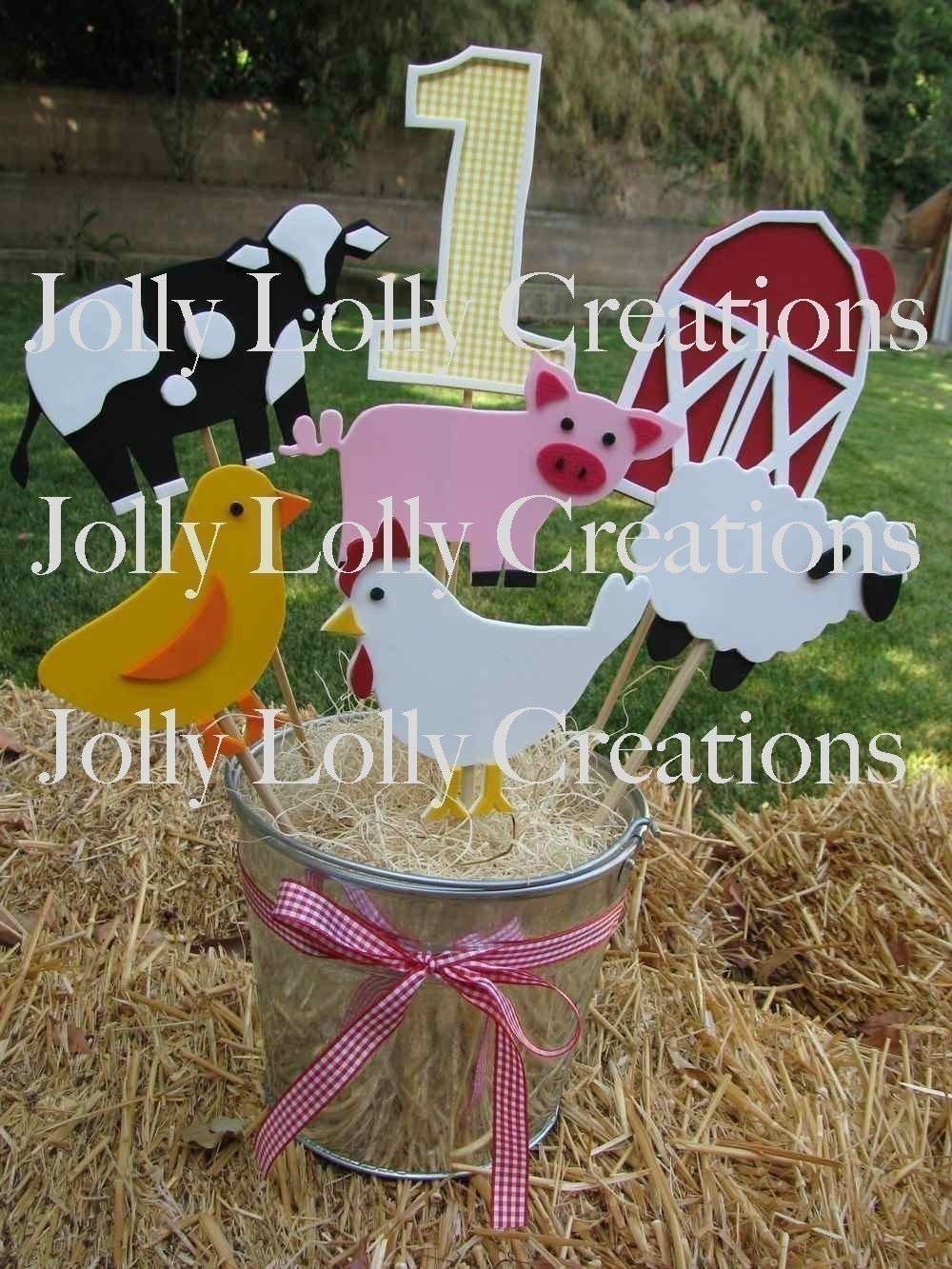 RESERVED FOR corrineduarte - Farm/Barnyard Theme Party Centerpiece
