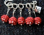 Caution....Live Yarns Stitch Markers (Fangs)
