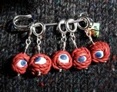Caution.....Live Yarns Knitting Stitch Markers (Eyes)