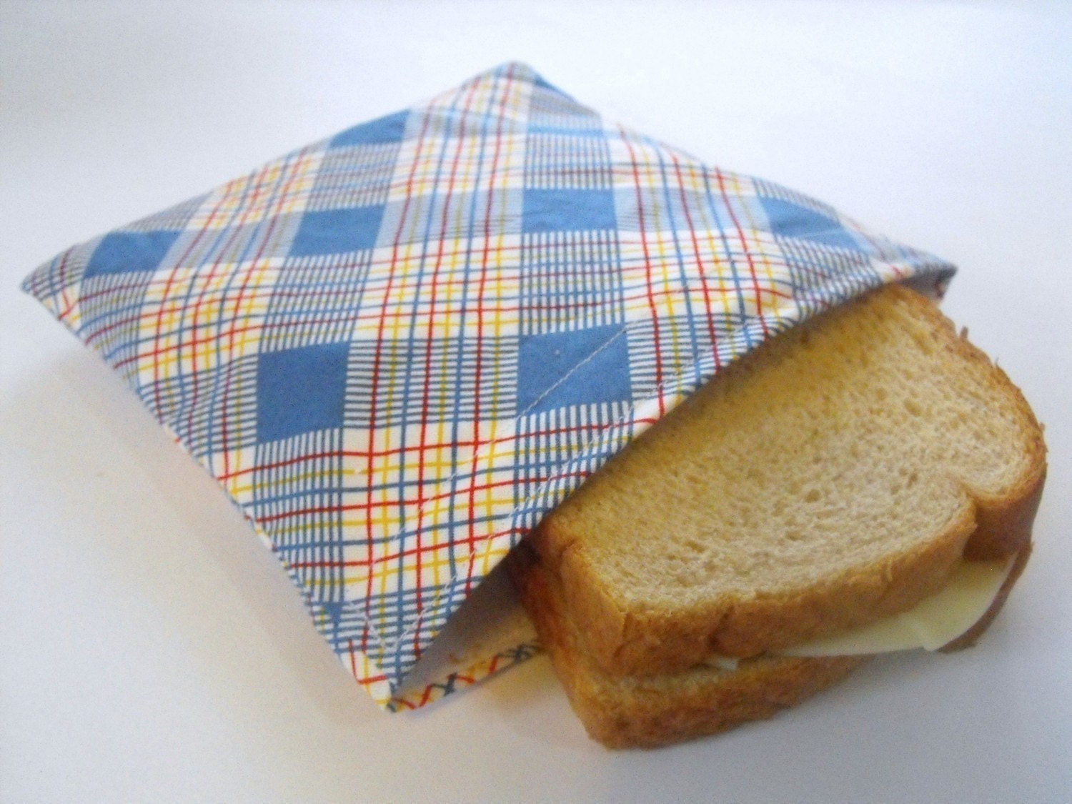 CLEARANCE-- Reusable Sandwich Bag -- Picnic Plaid