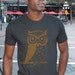 Owl T-Shirt Mens (Charcoal)